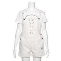 【50%OFF】レースアップショートサロペット