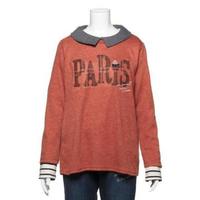 【50%OFF】ロゴ入りニットプルオーバー＆襟つき長袖Tシャツセット