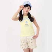 【50%OFF】裾レースフリルつきロゴ入りタンクトップ