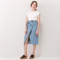 【50%OFF】【LIEN】リボンつきラップスカート