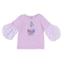 袖ドットチュールTシャツ