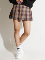 WEGO/チェックプリーツミニスカート