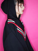 WEGO/Vラインリブビッグパーカー