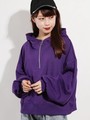 WEGO/ハーフジップボリュームスリーブパーカー