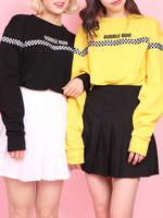 WC/フラッグチェックラインスウェット