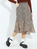WEGO/レオパードアシメスカート