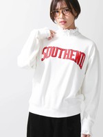 WEGO/レースフリルロゴスウェット