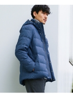 2WAYシームレスダウンジャケット [ メンズ アウター ブルゾン ダウン フード 撥水 フード 取り外し可 ]/ブルー(092)