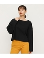 6L OVER CROPPED TOPS/BLK