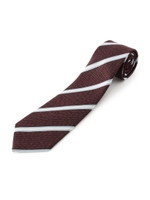 6色メランジストライプネクタイ/ボルドー(364)