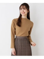 BOU JELOUD　波ボートネックリブニット/マスタード(033)