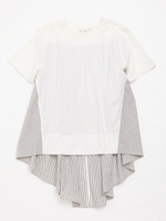 Back stripe tee/WHITE
