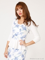 Blume FlowerビスチェTOP/柄WHT