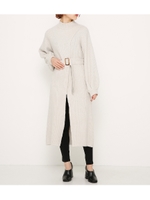 CENTER SLIT BELT LONG TOPS/L/GRY1