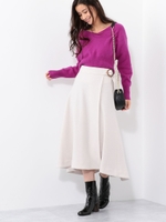 CS アッシュク テンジク フレアスカート/OFF WHITE