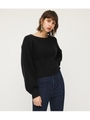 DOLMAN SLIT MG RIB TOPS/D/NVY3