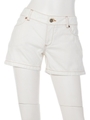 Denim short pants/WHITE