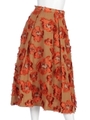 FLOWER JACQUARD SKIRT/ORANGE