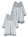 FLOWER PRINT TUNIC/ライトブルー