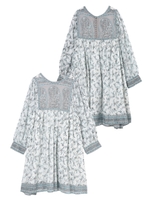 FLOWER PRINT TUNIC/ライトブルー