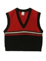 LINE KNIT VEST/レッド
