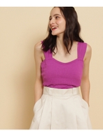 Le lien リブ切り替えニットキャミソール/ラズベリーピンク(073)