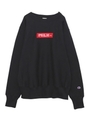 MILKFED. X CHAMPION BAR CREW SWEAT/ブラック