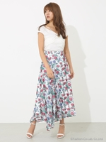 MULHOUSEエアリーJ/WフレアSK/WHT