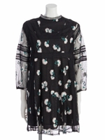 Mystique Embroidered Dress/BLACK