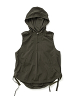 Nylon tank hoodie/KHAKI