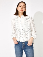 POLKA DOTS ブラウス/柄WHT5