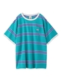 RINGER STRIPED BIG S/S TEE/グリーン