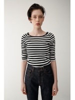 RUCHED LONG SLEEVE トップス/柄BLK5
