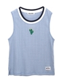 SLEEVELESS RINGER TOP/ライトブルー