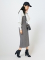 SMF ウール チェックビスチェ ワンピース/OFF WHITE