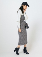 SMF ウール チェックビスチェ ワンピース/OFF WHITE