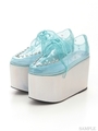 ST レースアップクリアシューズ/ブルー