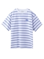 STRIPED PIQUE S/S TOP/ホワイト