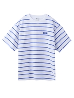STRIPED PIQUE S/S TOP/ホワイト