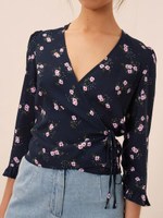 SUNNY LS TOP/NAVY FLORAL