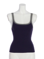 TULLE NECK T/T/NVY