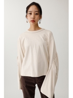 TWISTED SLEEVE トップス/L/BEG1