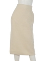 [AULA AILA]TIGHT RIB KNIT SKIRT/OFF WHITE