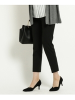 [L]スーパーストレッチテーパードパンツ/ブラック(019)