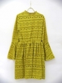 cotton lace one-piece/yellow