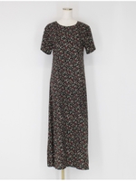 red flower マキシワンピース/ブラック