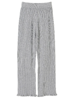 ・RAY CASSIN スソフリルリブニットワンピース/杢グレー