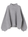 ・titivateボリュームスリーブプルオーバー/杢グレー