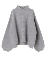 ・titivateボリュームスリーブプルオーバー/杢グレー