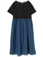 ・カットドッキングワンピース/ブルーグリーン